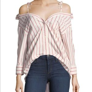 BNWT Joie stripped off the shoulder blouse